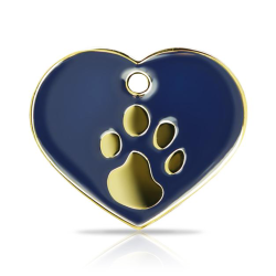 Hjerte Elegance bl/gull