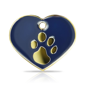 Hjerte Elegance bl/gull