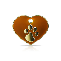 Hjerte Elegance brun/gull