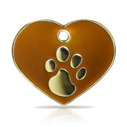 Hjerte Elegance brun/gull