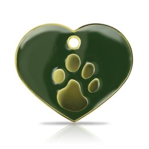 Hjerte Elegance gr�nn/gull