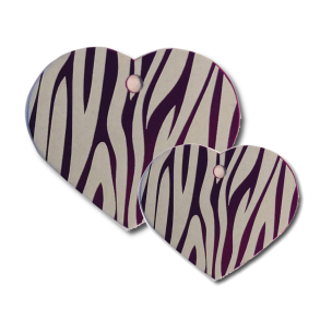 Hjerte Lilla Zebra Stripes