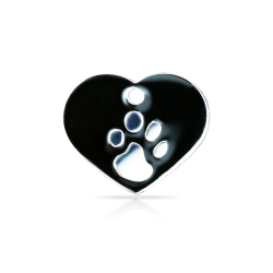 Hjerte Elegance sort/s�lv