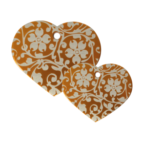 Hjerte Oransje Ornate Flower