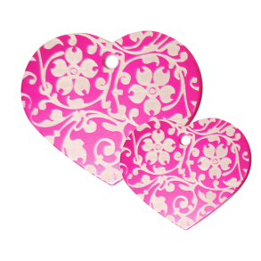 Hjerte Rosa Ornate Flower