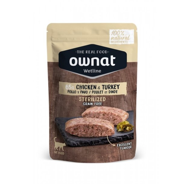 OWNAT WETLINE STERILIZED Chicken &amp; Turkey 85g