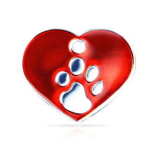 Hjerte Elegance r�d/s�lv