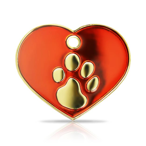 Hjerte Elegance r�d/gull