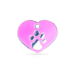 Hjerte Elegance rosa/s�lv