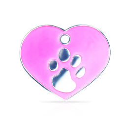 Hjerte Elegance rosa/s�lv