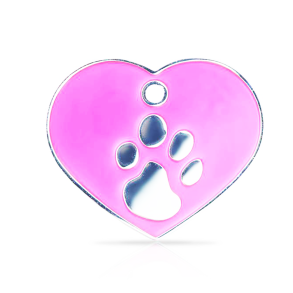 Hjerte Elegance rosa/s�lv