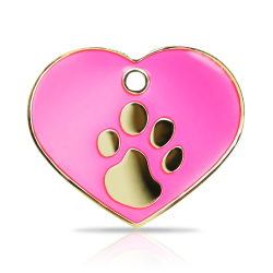 Hjerte Elegance rosa/gull